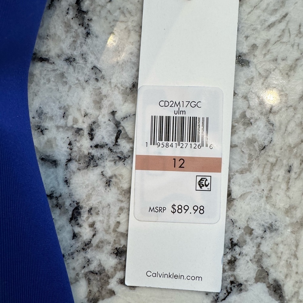 Calvin Klein Cobalt Blue Sheath Dress NWT Size 12- spring wedding dress - Picture 6 of 9